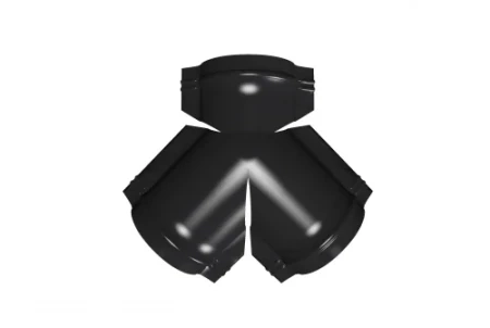 Тройник Y конька полукруглого Grand Line 0,5 Satin Matt цвет RAL 9005 Тройник Y конька полукруглого Grand Line 0,5 Satin Matt цвет RAL 9005