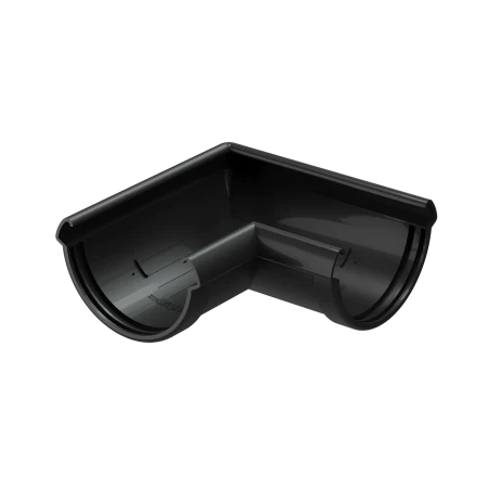 Угол желоба универсальный d-141 мм 90 гр ПВХ Döcke Lux карбон RR 33