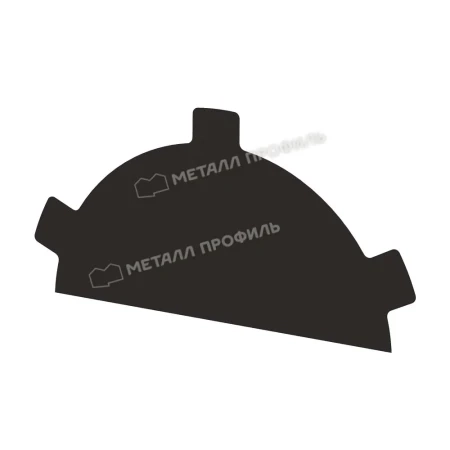 Заглушка конька круглого простая Металл Профиль 0,5 Norman цвет RR 32 Заглушка конька круглого простая Металл Профиль 0,5 Norman цвет RR 32