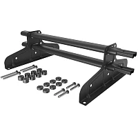 Трубчатый снегозадержатель чёрного цвета с кронштейнами и крепежом