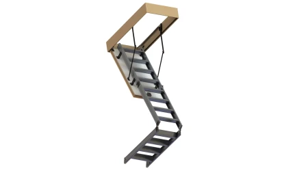 Чердачная люк-лестница Oman Алюминиевая складная 3-х секционная Alu Profi Lite в Санкт-Петербурге фото