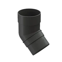 Колено трубы d-85 мм 45 гр ПВХ Döcke Premium графит RAL 7024