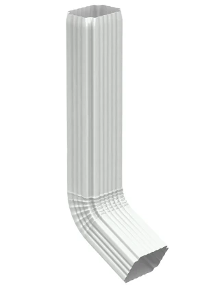 Труба водосточная с коленом 76x102x3000 мм Металл Профиль Бюджет Полиэстер 0,5 RAL 9003