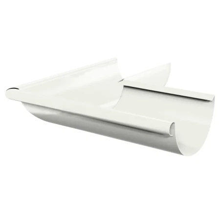 Угол желоба наружный d-125 мм 90 гр Металл Профиль GRANDSYSTEM Полиэстер 0,6 RAL 9010