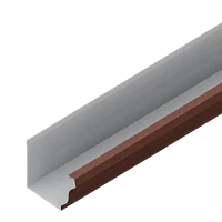 Желоб водосточный 120x86x3000 мм Металл Профиль FORAMINA FREEZE QUADRO Valori двухстороннее 0,5 Brown