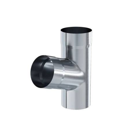 Тройник трубы d-90 мм Aquasystem Premium 0,5 Оцинкованный