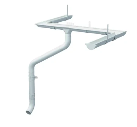 Желоб водосточный d-125 мм 3 м Металл Профиль GRANDSYSTEM Полиэстер 0,5 RAL 9010