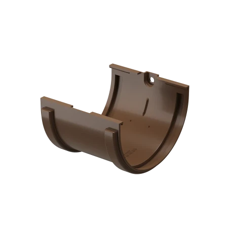 Соединитель желоба d-120 мм ПВХ Döcke Standard светло-коричневый RAL 8017