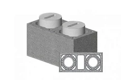 Двухходовые дымоходы без вентканала Schiedel Uni Комплект блок-опора  0.33 пм для двухходового дымохода без вентканала