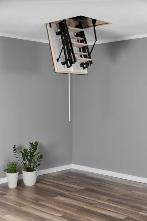 Чердачная люк-лестница Oman Складная комбинированная 4-х секционная противопожарная Stallux EI45 в Санкт-Петербурге фото