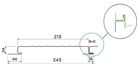 Линеарные панели Металл Профиль Линеарная панель  Primepanel-О-В 24х213 мм без руста Полиэстер 0,7 в Санкт-Петербурге фото