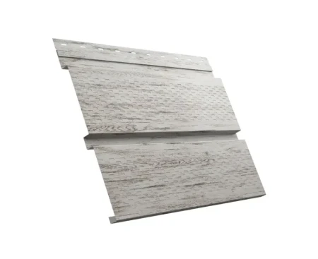 Металлический софит Grand Line Квадро Брус Print Elite 0,45 с полной перфорацией Snow Wood