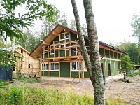 Строящийся фахверковый дом с кровлей Shinglas Кантри Огайо