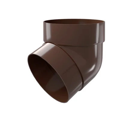 Колено трубы d-90 мм 67 гр ПВХ Grand Line коричневый RR 32