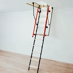 Чердачная люк-лестница Oman складная комбинированная 4-х секционная Polar Plus