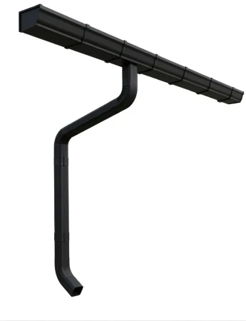 Комплект металлического водостока ГрандЛайн Vortex Matt 127x78 мм Полиэстер Matt RAL 9005 в Санкт-Петербурге фото