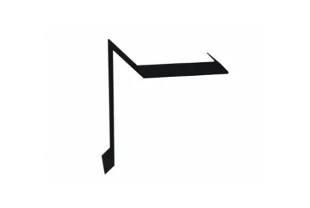 Планка ветровая для мягкой кровли двойная завальцовка Grand Line 60x30x90 0,5 Satin цвет RAL 9005