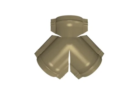 Тройник Y конька полукруглого Grand Line 0,45 Полиэстер цвет RAL 1014 Тройник Y конька полукруглого Grand Line 0,45 Полиэстер цвет RAL 1014