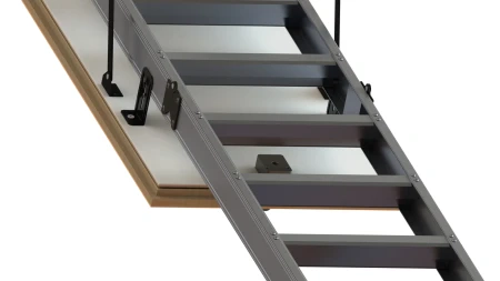 Чердачная люк-лестница Oman Алюминиевая складная 3-х секционная Alu Profi Lite в Санкт-Петербурге фото