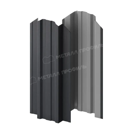 Прямоугольный Trapeze Viking 0,45 RAL 7024 фигурный