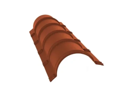 Планка конька полукруглого Grand Line 0,45 Полиэстер цвет RAL 8004