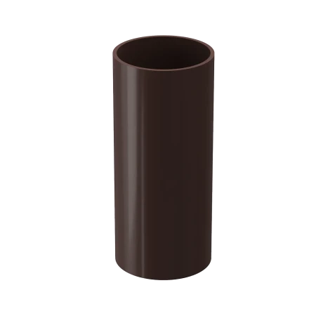 Труба водосточная ПВХ d-80 мм 1 м Döcke Standard темно-коричневая RAL 8019