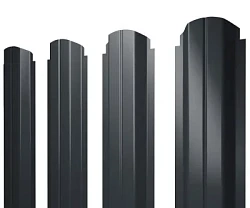 Штакетник Grand Line П-образный Rooftop Matte (Стальной бархат) 0,5 фигурный