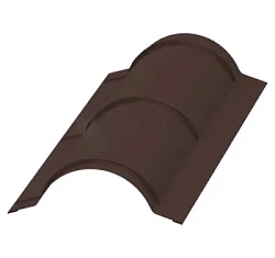 Планка конька круглого Металл Профиль R110x2000 Полиэстер 0,45