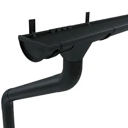 Комплект металлического водостока ГрандЛайн GL PE Matt d-125x90 мм 6 м/3 м Полиэстер Matt RAL 9005