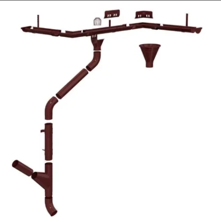 Колено трубы d-100 мм 60 гр Металл Профиль FORAMINA PUR Purman двухсторонний 0,6 RAL 8017