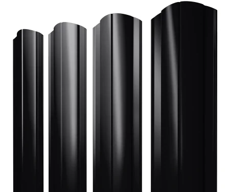 Полукруглый Slim Velur 0,5 RAL 9005 фигурный