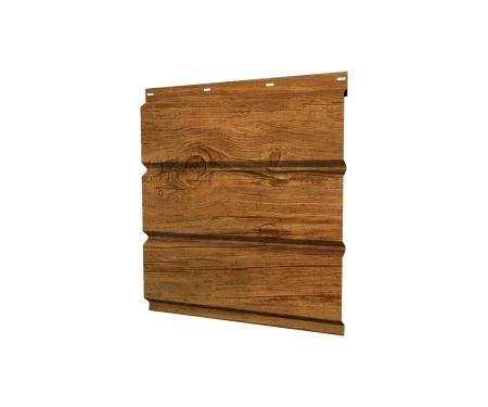 Металлический софит Grand Line Print Elite 0,45 с полной перфорацией Golden Wood