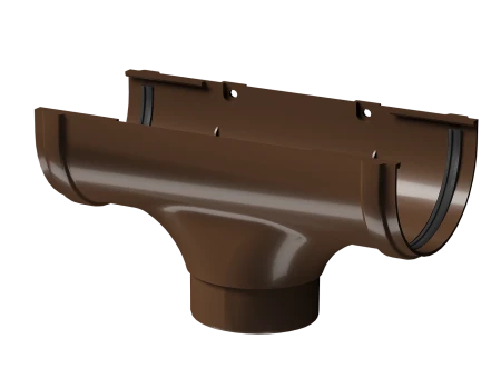 Воронка желоба ПВХ d-120x85 мм Döcke Premium каштан RAL 8017