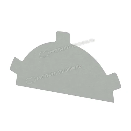 Заглушка конька круглого простая Металл Профиль  0,5 Norman цвет RAL 9003 Заглушка конька круглого простая Металл Профиль  0,5 Norman цвет RAL 9003