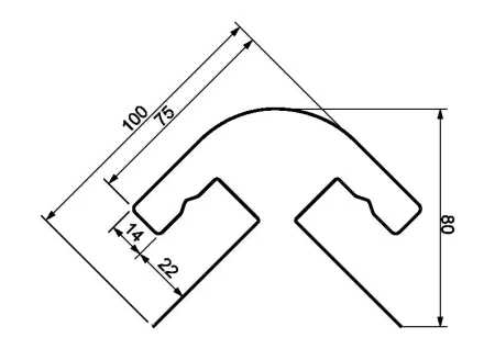 Планка радиусная для составного угла 3,0 м Grand Line (темный дуб)