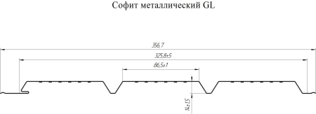 Металлический софит Grand Line Print Elite 0,45 с частичной перфорацией Rowan