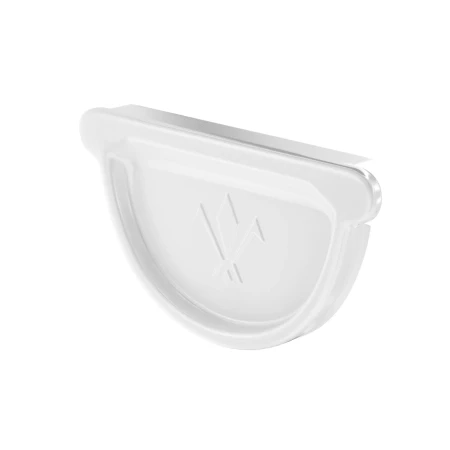 Заглушка желоба универсальная с резиновым уплотнителем d-125 мм Aquasystem Premium Pural 0,6 RAL 9003