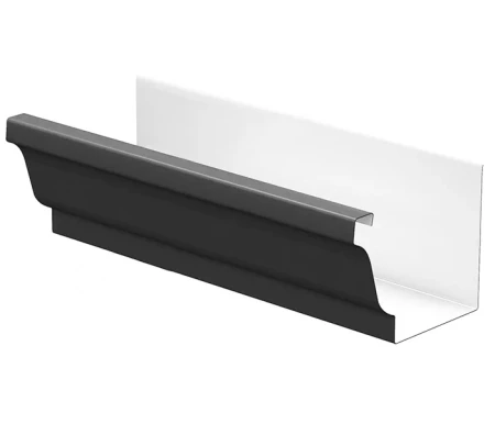 Желоб водосточный 120x86x3000 мм Металл Профиль Бюджет Полиэстер 0,5 RAL 7024