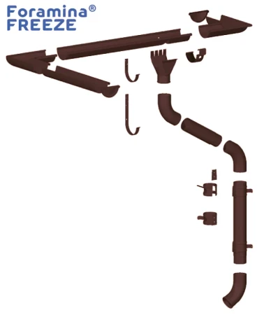 Тройник трубы d-100 мм Металл Профиль FORAMINA FREEZE Valori двухсторонний 0,5 DarkBrown