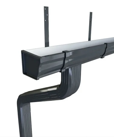 Комплект металлического водостока ГрандЛайн Vortex 127x78 мм Полиэстер RAL 7024 в Санкт-Петербурге фото