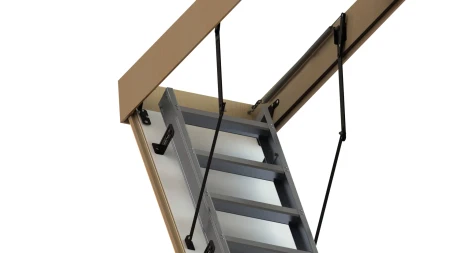 Чердачная люк-лестница Oman Алюминиевая складная 3-х секционная Alu Profi Lite в Санкт-Петербурге фото