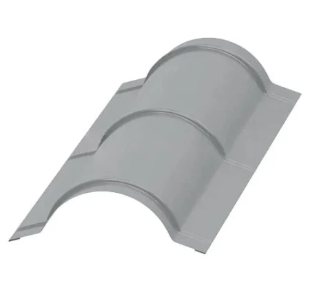 Планка конька круглого Металл Профиль R110x2000 0,5 Norman цвет RAL 7004