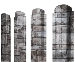 Штакетник Grand Line П-образный Print Elite 0,45 фигурный