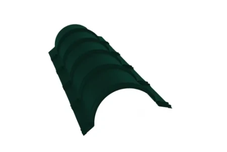 Планка конька полукруглого Grand Line 0,5 Velur цвет RAL 6005 Планка конька полукруглого Grand Line 0,5 Velur цвет RAL 6005