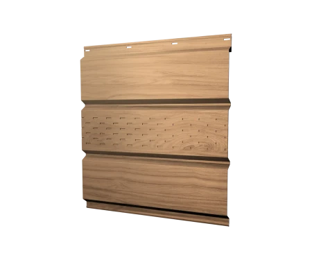 Металлический софит Grand Line Print Elite 0,45 с частичной перфорацией Honey Wood