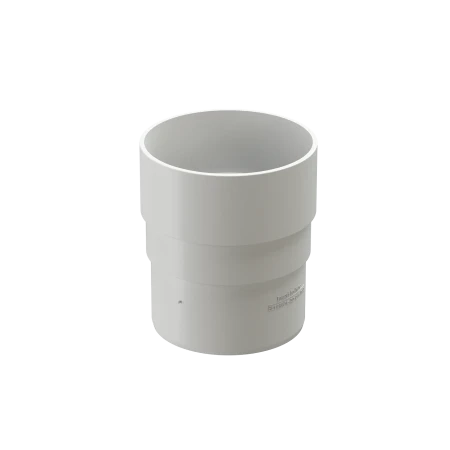 Соединитель трубы (муфта) d-85 мм ПВХ Döcke Premium пломбир RAL 9003