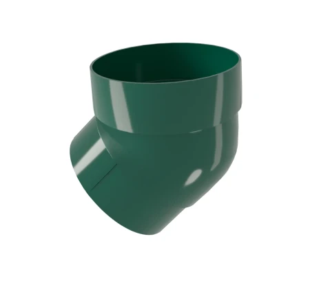 Колено трубы d-90 мм 45 гр ПВХ Grand Line зеленый RAL 6005