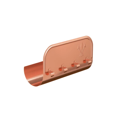 Ограничитель перелива желоба d-125 мм прямой Aquasystem Элит 0,6 медный Ограничитель перелива желоба d-125 мм прямой Aquasystem Элит 0,6 медный