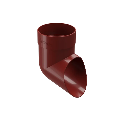 Колено стока (наконечник) d-80 мм ПВХ Döcke Standard красное RAL 3005