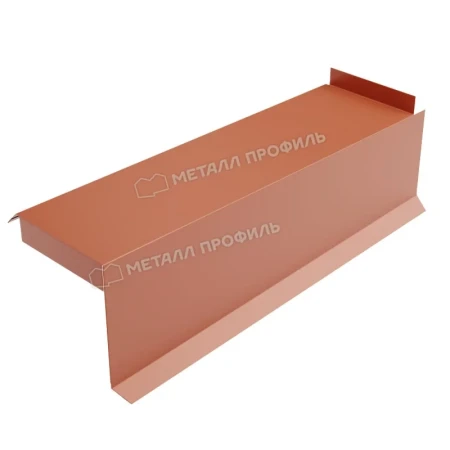 Планка сегментная торцевая правая Металл Профиль 400 мм 0,5 PURETAN цвет RR 750